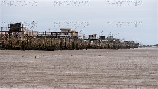 Wooden towers with sinks of crab fishermen