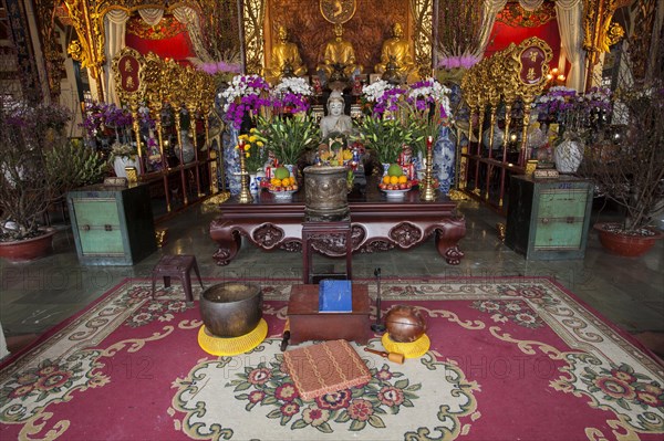 Buddha statue with altar