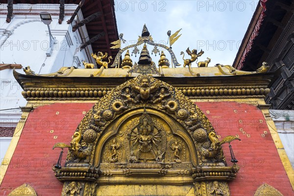 Golden Gate Sun Dhoka with the Goddess Taleju Bhawani leading to the Royal Palace