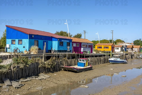 Colourful cabins oyster farmers