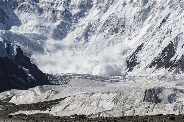 Avalanche near base camp