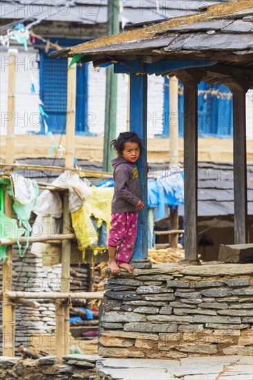 Typical Nepalese mountain village Dhampus