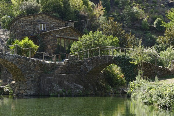 Stone house with bridge