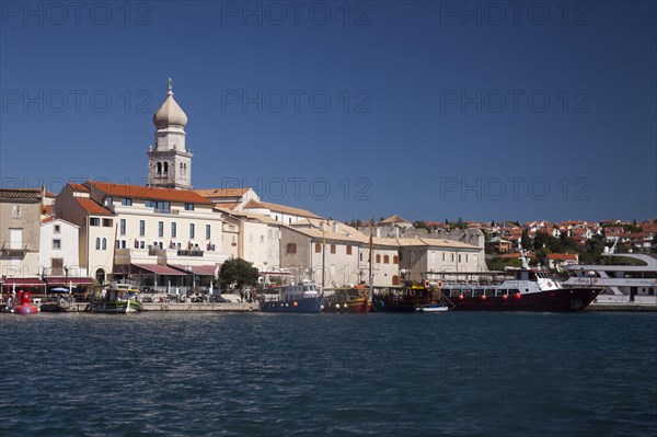 View over harbour to town Krk