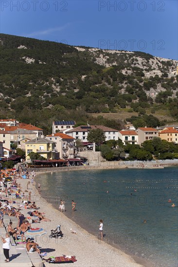 Promenade and beach of Baska