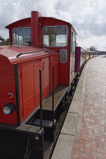 Langeoog island railway at the station