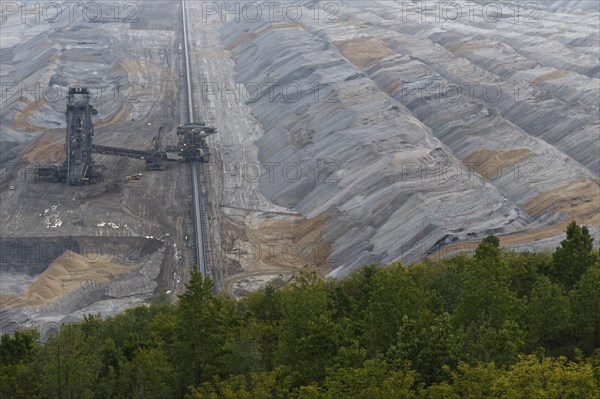 Brown coal diggers in the opencast mining Hambach