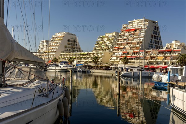 The marina of the seaside resort of La Grande Motte