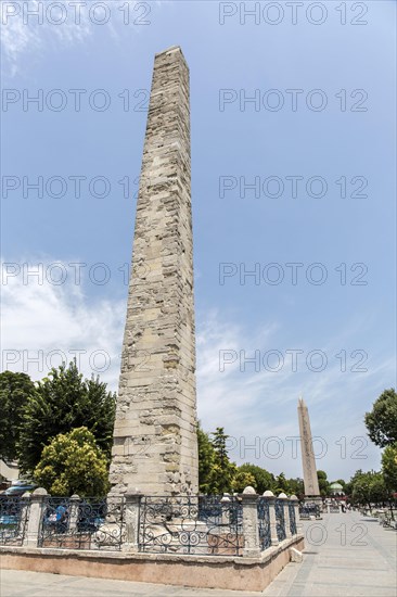 Brick obelisk on the Sultanahmet Square