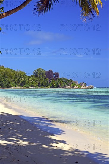 Beach and granite rocks at Anse La Reunion