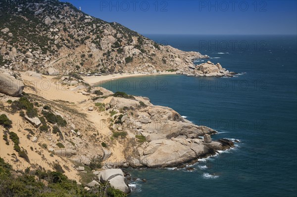 Rocky cliff at the China Sea