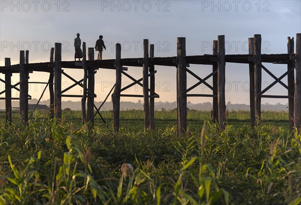 Crossing the U Bein bridge