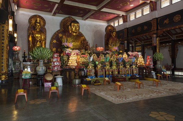 Buddha statue with altar