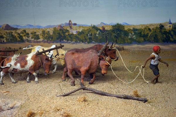 Model of an ox cart