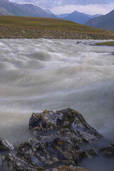 River flowing on rocks