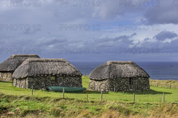 Thatched cottages at Skye Museum o