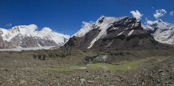 Engilchek Glacier and Khan Tengri Mountain