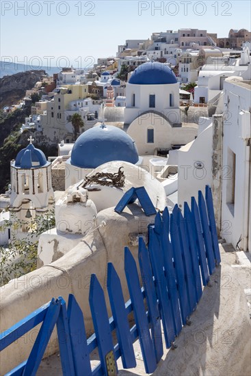 Blue dome of the church of Agios Spiridonas