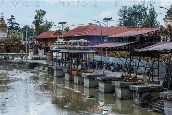 Cremation Ghat along the Bagmati River