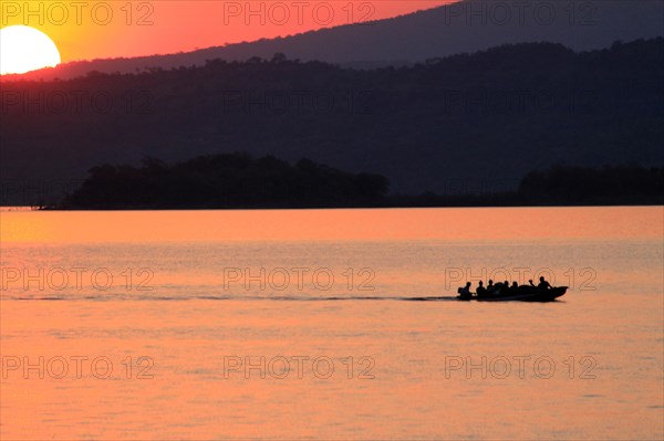 Boat in the sunset