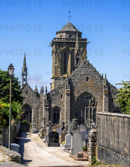 Locronan labelled Les Plus Beaux Villages de France. Saint Ronan church