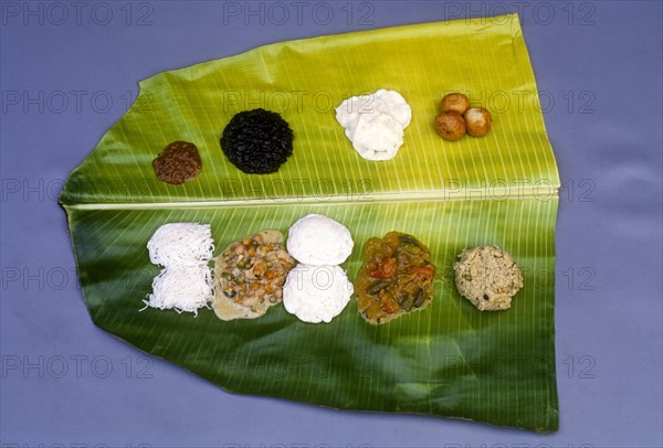 A banana leaf