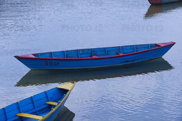 Colourful boats on Lake Phewa