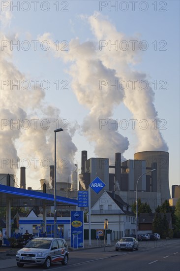 Filling station with brown coal power station Niederaussem