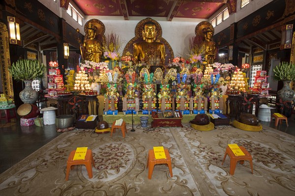 Buddha statue with altar