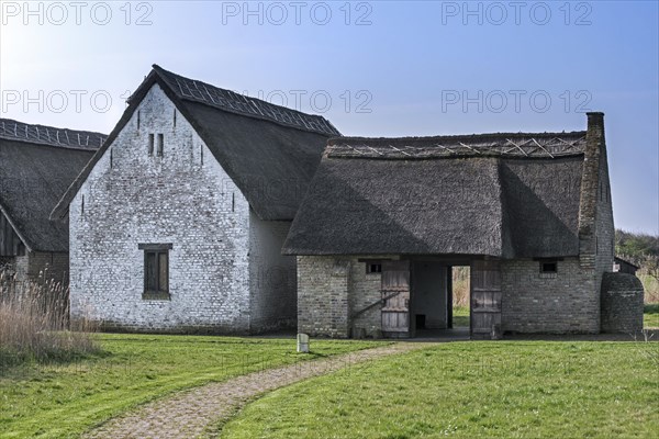 Reconstructed 15th century smokehouse of the medieval fishing village of Walraversijde