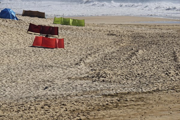 Wind shelter at the beach