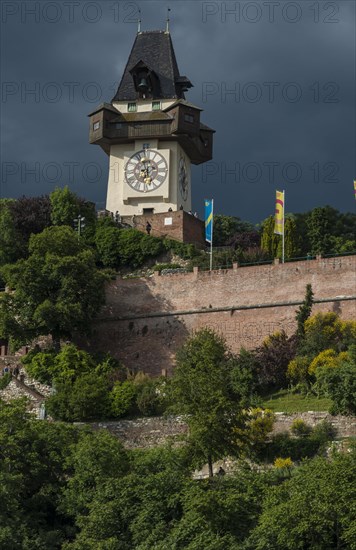 Clock tower on Schlossberg hill