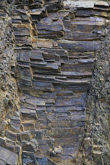 Volcanic layers of basaltic rock