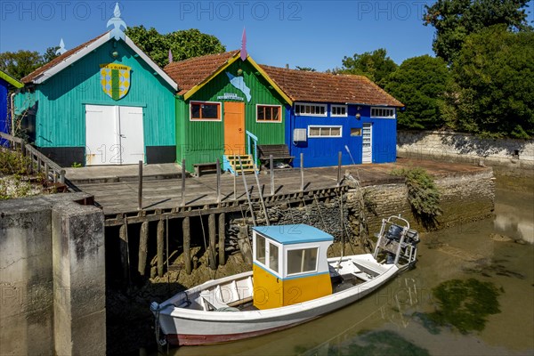 Colourful cabins oyster farmers