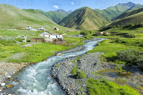 Mountain river settlement