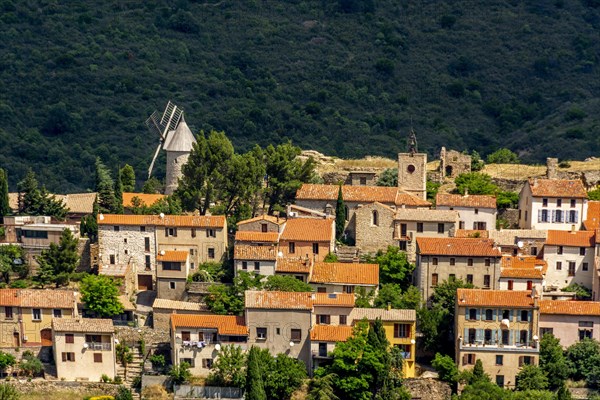 The village and Moulin d'Omer of Cucugnan