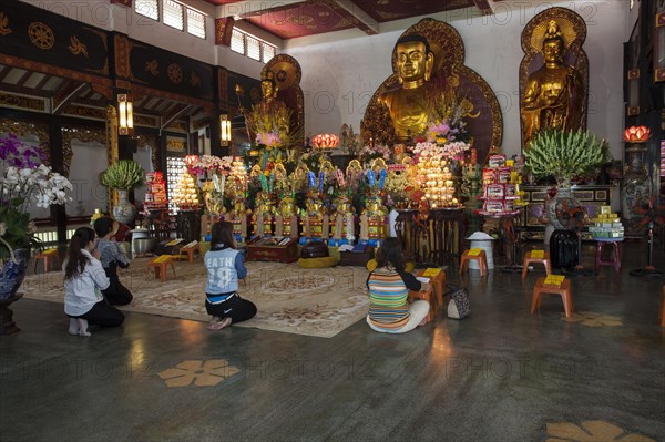 Buddha statue with altar