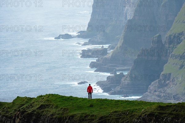 A person standing in the distance off the Beinisforo coast