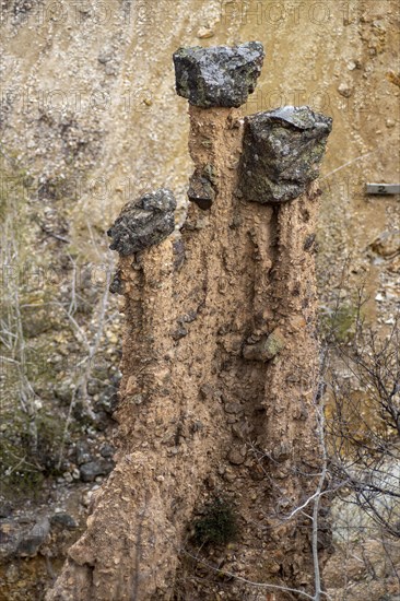 Earth pyramids or 'towers'