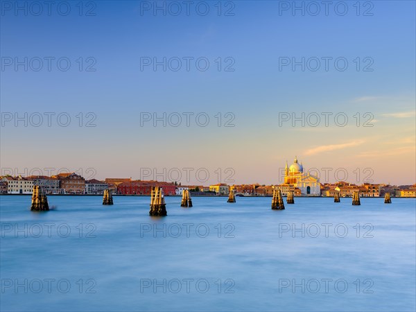 Church Chiesa del Santissimo Redentore on the Giudecca Canal at sunrise