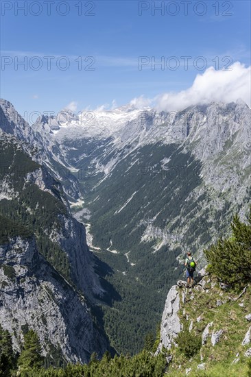 Hiker looking into the distance