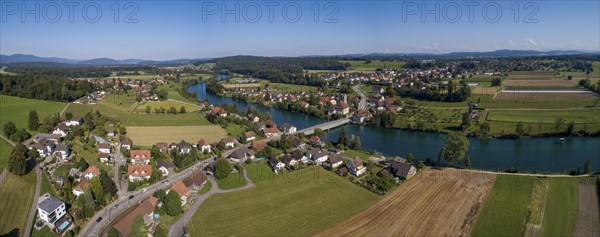 View of the village with Aare bridge