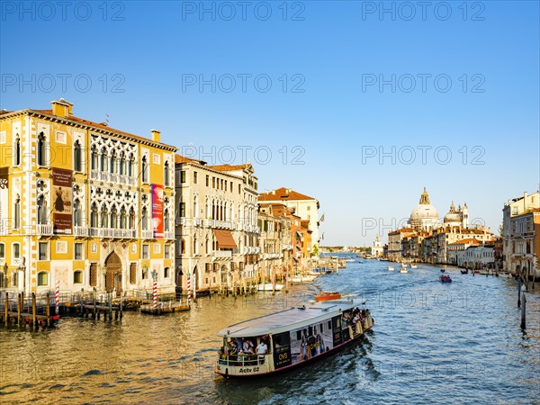 Vaporetto next to Palazzo Franchetti Cavalli in the Grand Canal