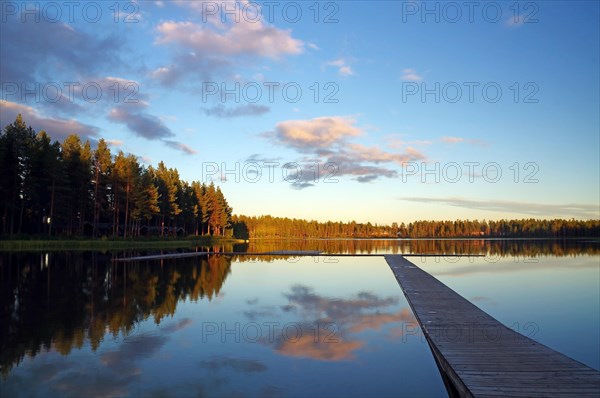 Long wooden footbridge