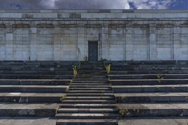 Stairway to the main grandstand of the Zeppelin Field from 1940 on the former Nazi Party Rally Grounds