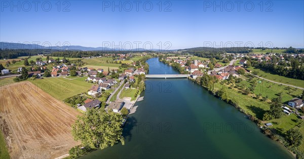 View of the village with Aare bridge