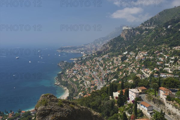 View from Roquebrune to the coast and Monte Carlo