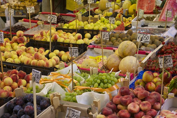 Market stalls in an alley in Palermo