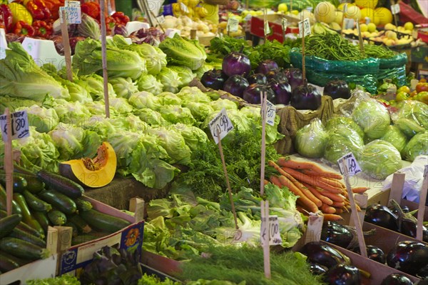 Market stalls in an alley in Palermo