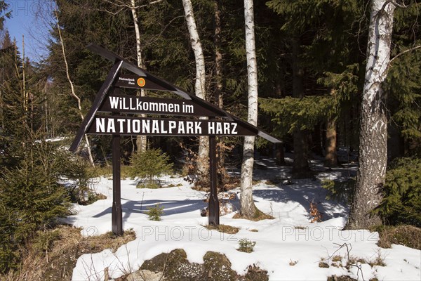 Sign Harz National Park